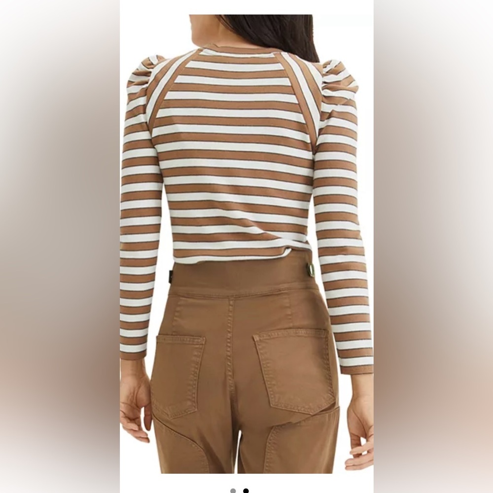 Veronica Beard Delano Striped Long Sleeve Top large - Picture 2 of 5